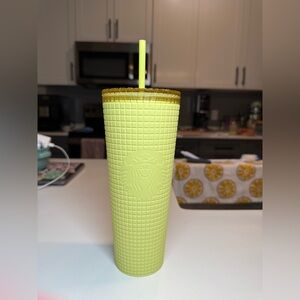 Starbucks Yellow Tumbler with Straw